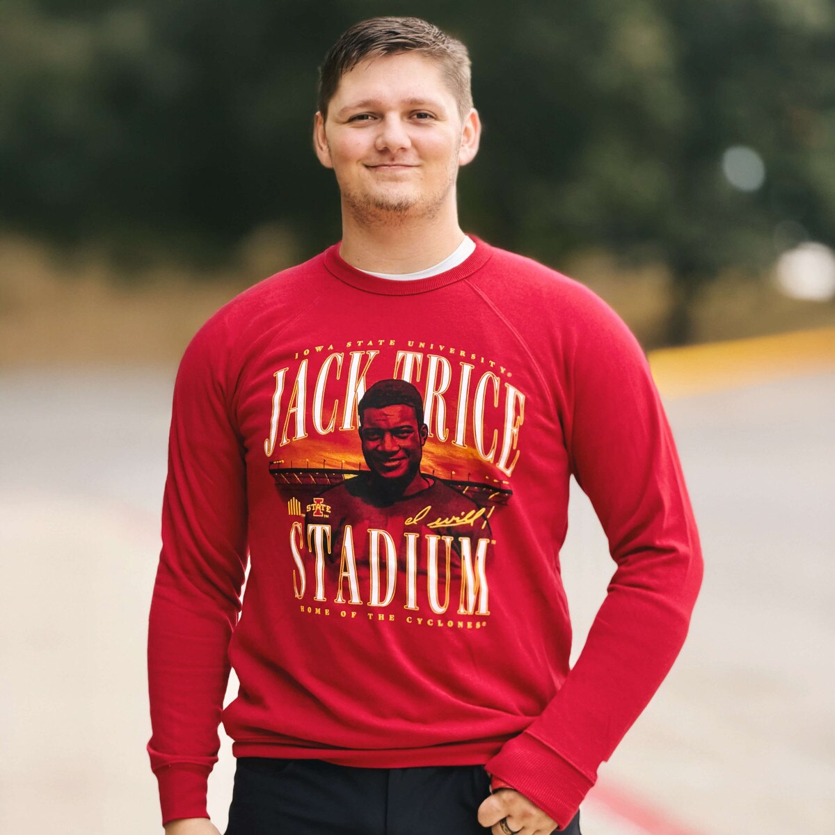 Homefield I-State Jack Trice Stadium Cardinal Crewneck (was $65.00)